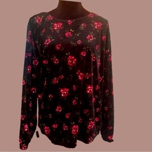 Vtg velvet sweatshirt